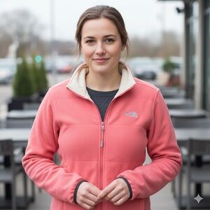 The North Face Women’s Large Full Zip Fleece Jacket Pink